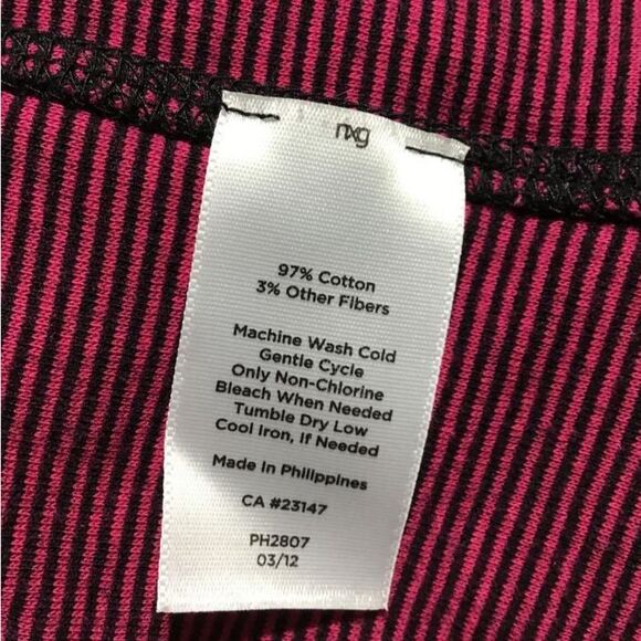 Talbots Open Front Cardigan Black Red Cotton Blend Sz SM - Picture 7 of 7